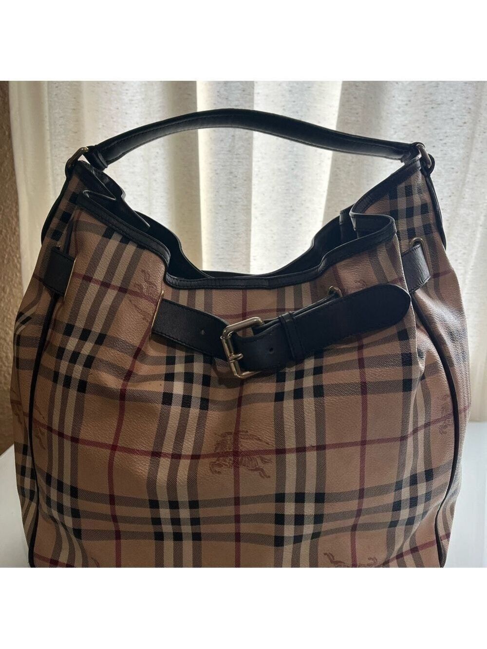 BURBERRY HAYMARKET CHECK HOBO - Picture 16 of 16